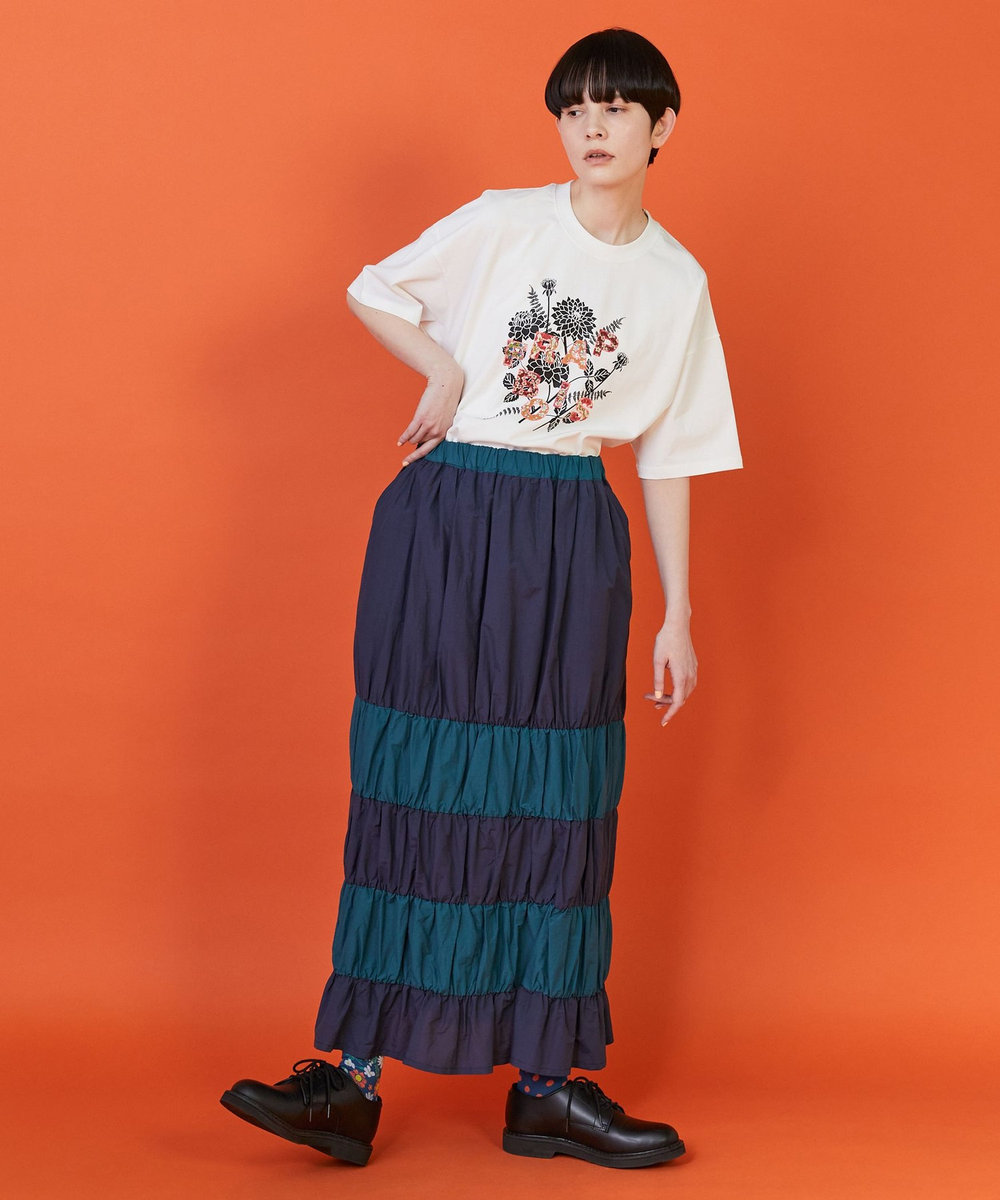 FRAPBOIS フラワーロゴＴシャツ ホワイト