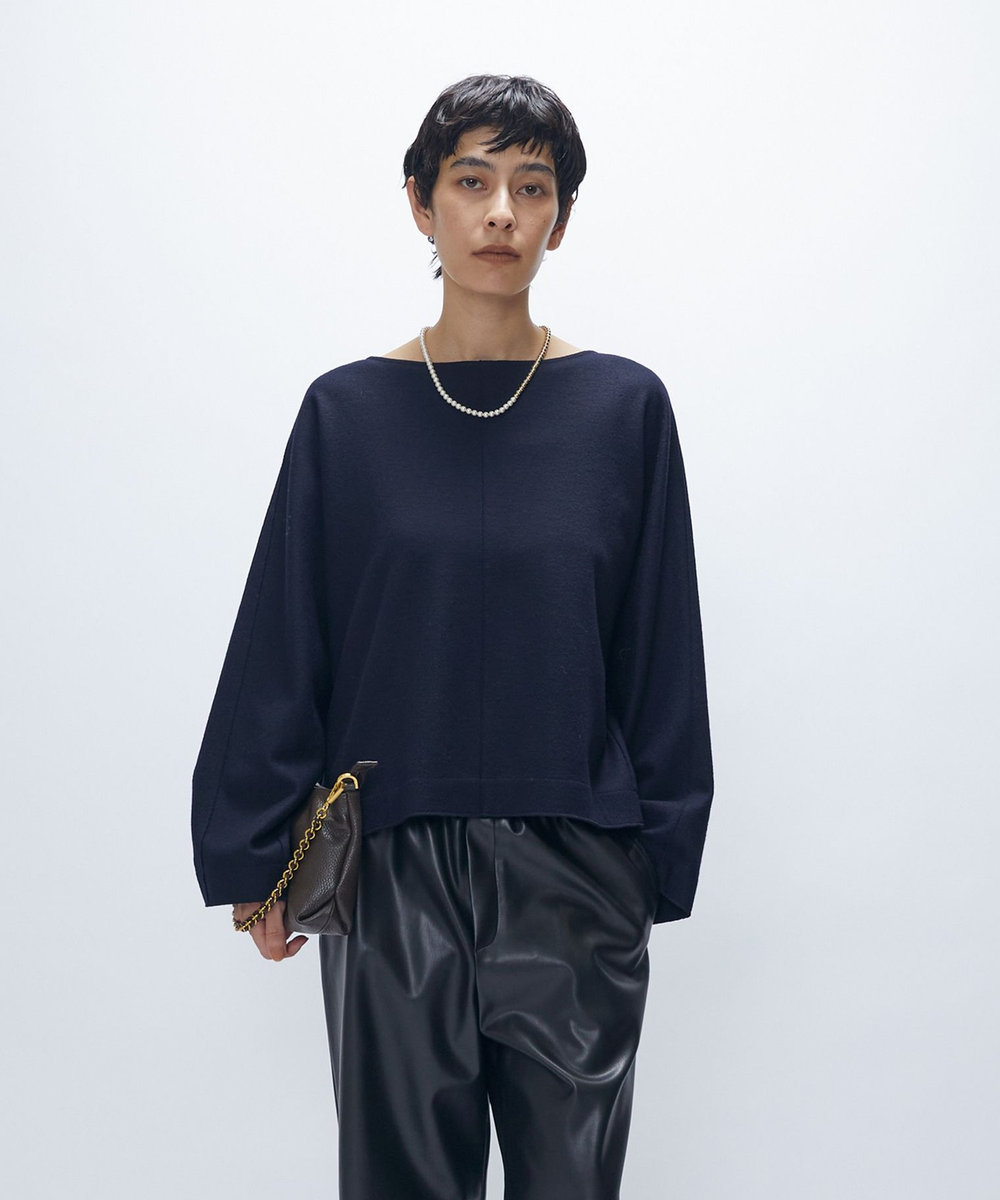 1er Arrondissement ウールスムースドルマントップス ネイビー