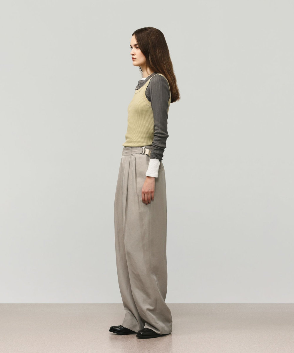 DÉPAREILLÉ ORGANIC COTTON RIB HENRY NECK / オーガニックコットンリブヘンリーネック チャコールグレー