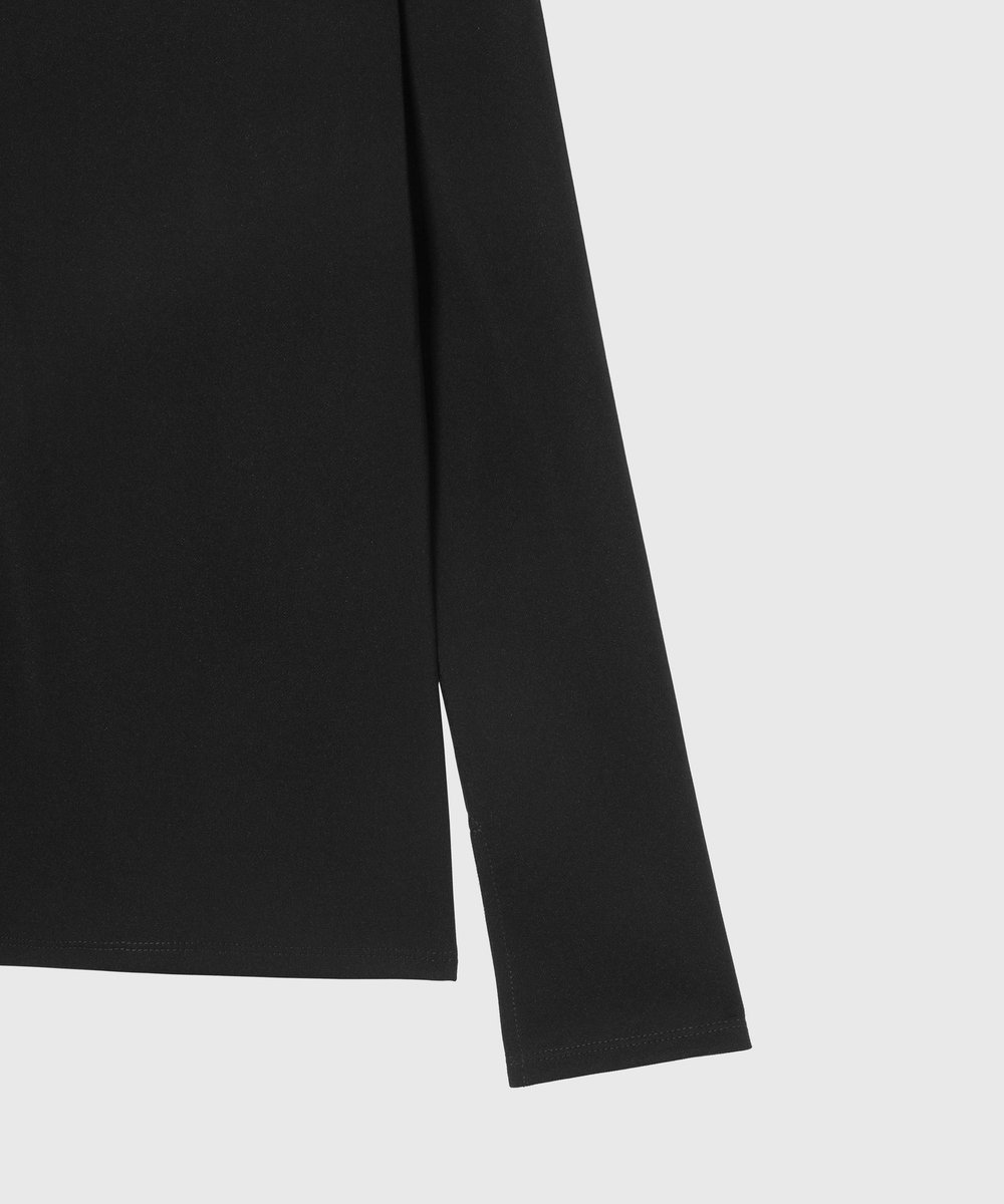 DÉPAREILLÉ TRIACETATE JERSEY SHIRT / トリアセテートジャージーシャツ ブラック