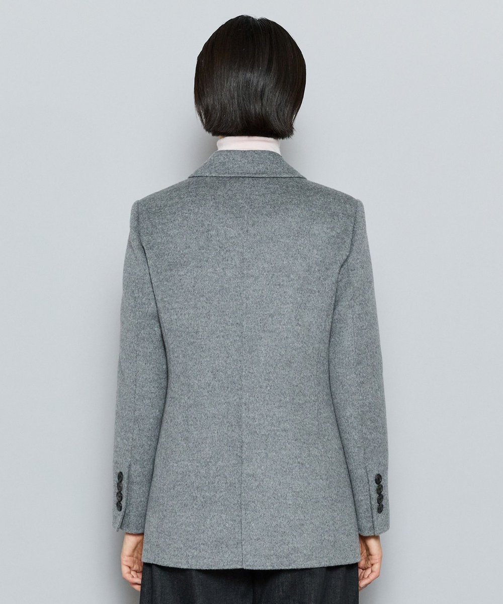 L'EQUIPE COUTURIER W/CASHリバージャケットコート ライトグレー