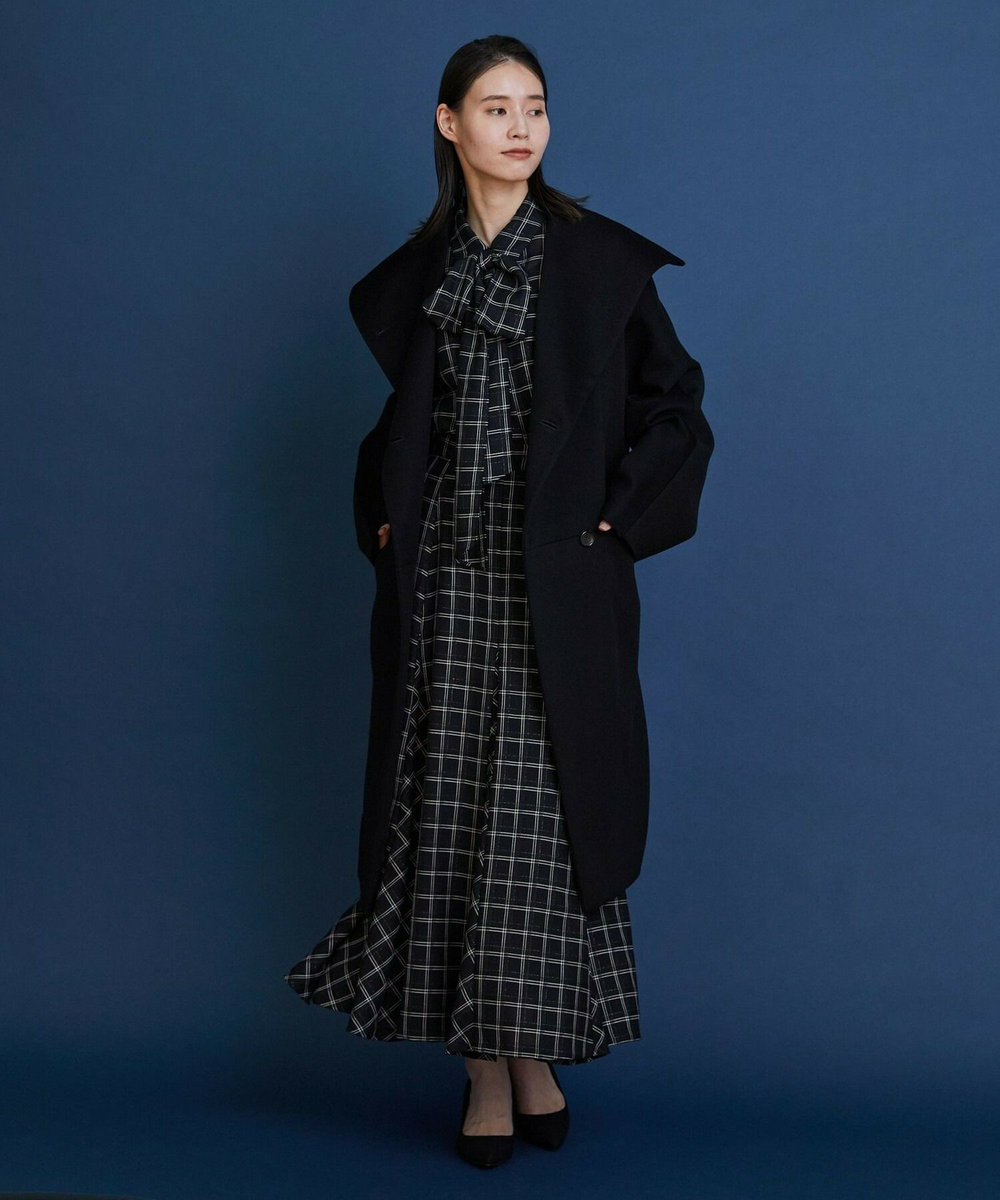 L'EQUIPE COUTURIER ピュアカシミヤロングコート ブラック