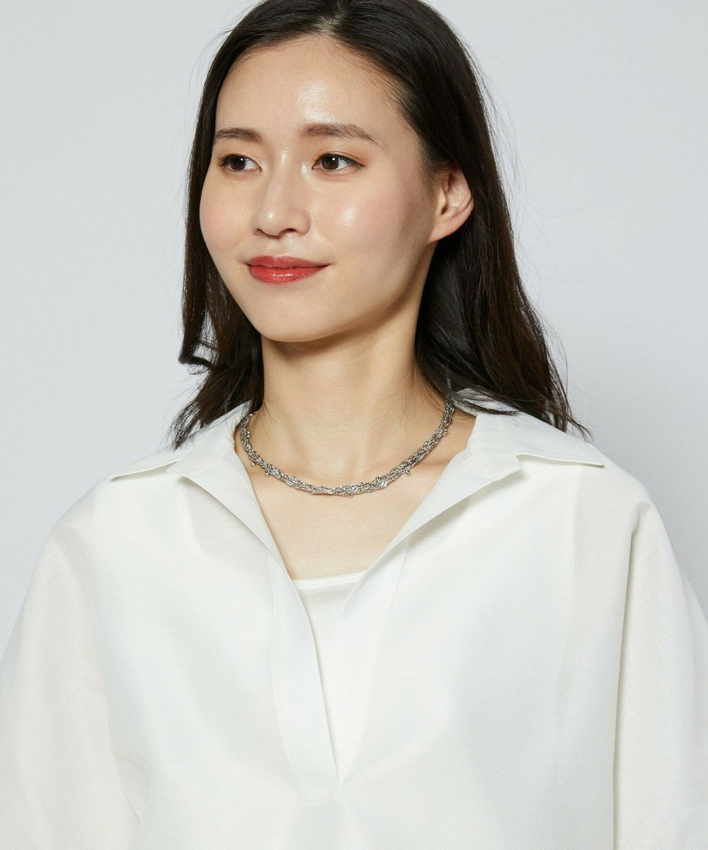 L'EQUIPE 捻りチェーンショートネックレス シルバー