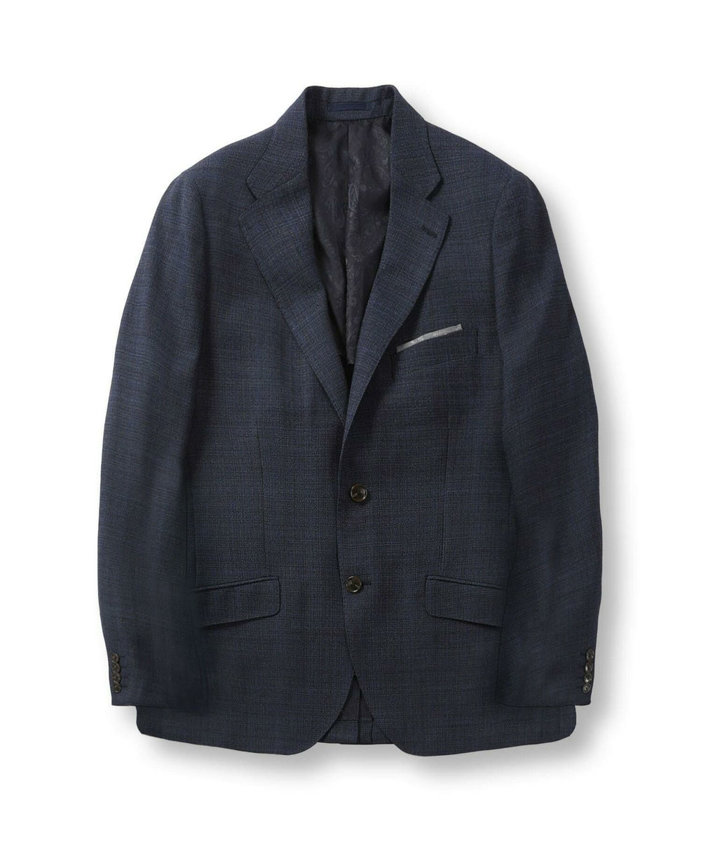 MEN'S BIGI ミックスヤーン/ポップサックテーラードジャケット ネイビー
