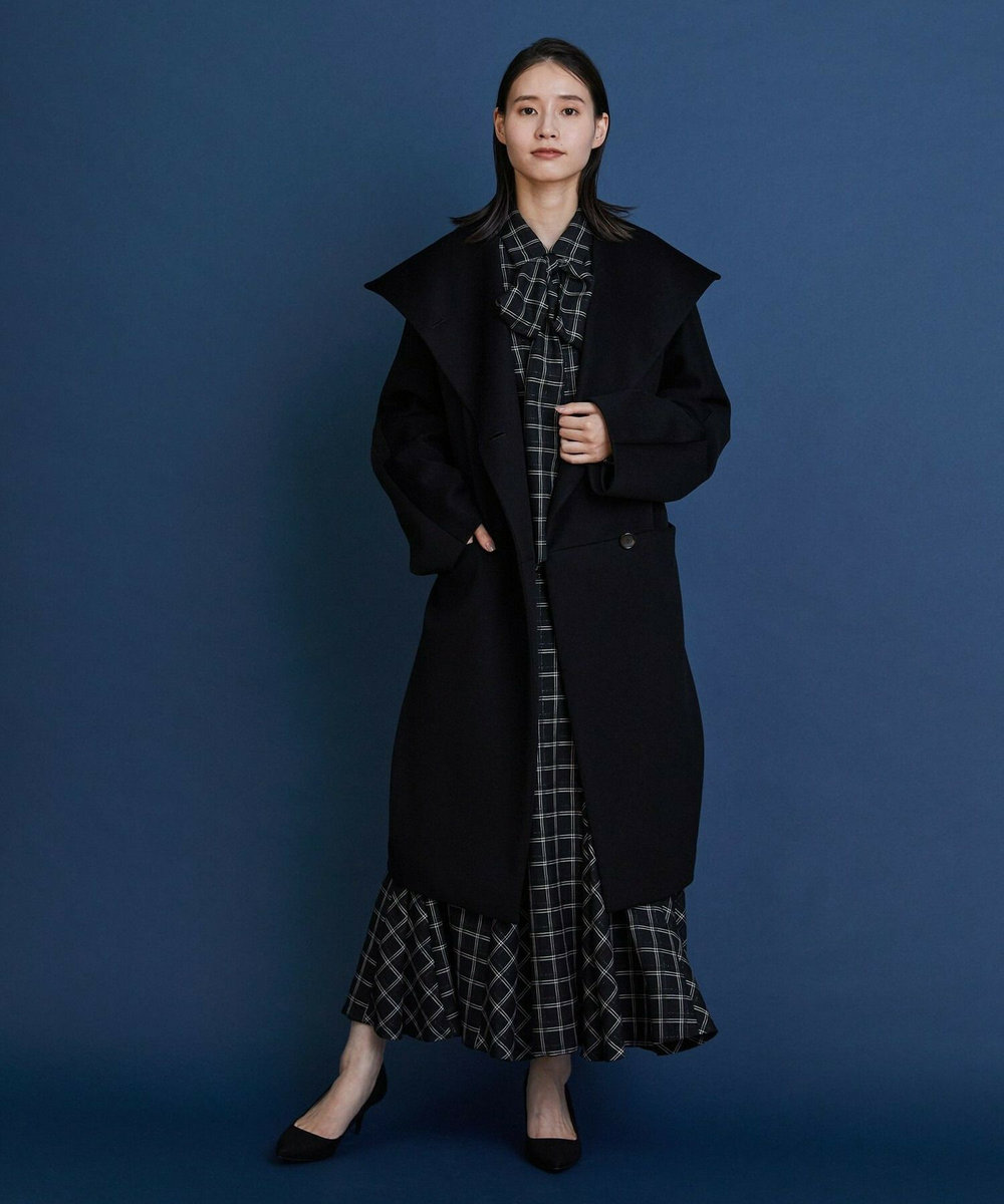 L'EQUIPE COUTURIER ピュアカシミヤロングコート ブラック