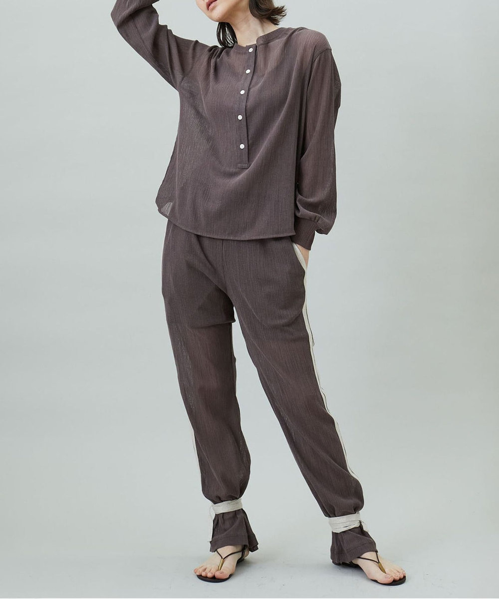 1er Arrondissement 【別注カラー】＜J.C.M (ジェイシーエム)＞ドローコードシアーパンツ ブラウン