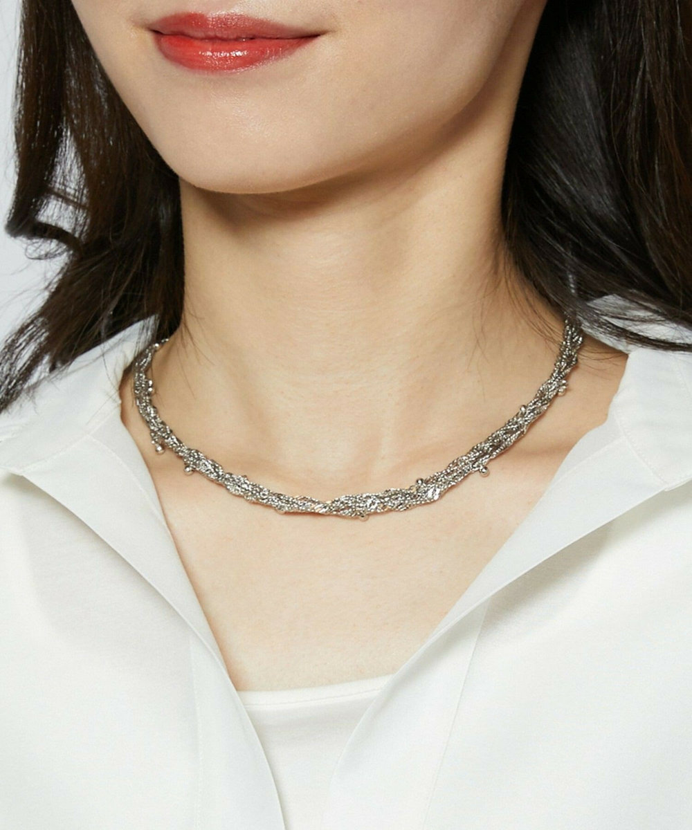 L'EQUIPE 捻りチェーンショートネックレス シルバー