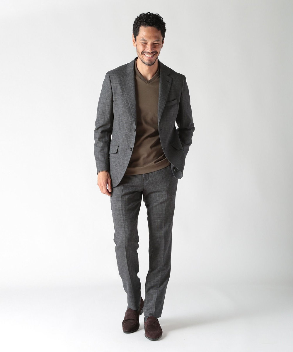 MEN'S BIGI 【ACTIVE TAILOR】ミックスヤーンスラックス グレー