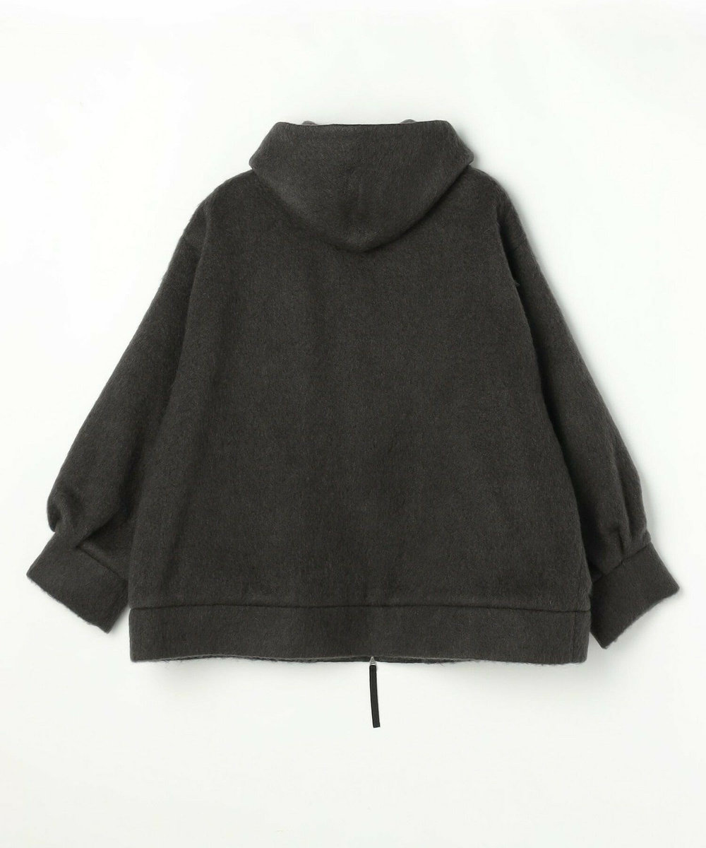 feerique Lサイズ（大きいサイズ） 【大きいサイズ】feerique モヘアシャギーフードブルゾン チャコールグレー
