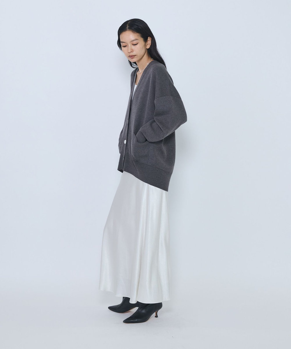 1er Arrondissement バックロゴカーディガン グレー