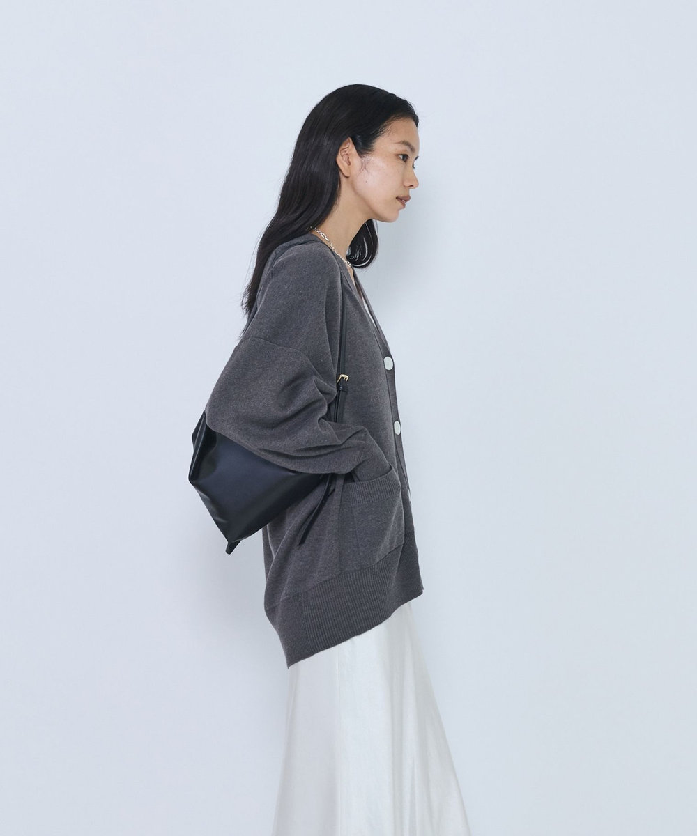 1er Arrondissement バックロゴカーディガン グレー