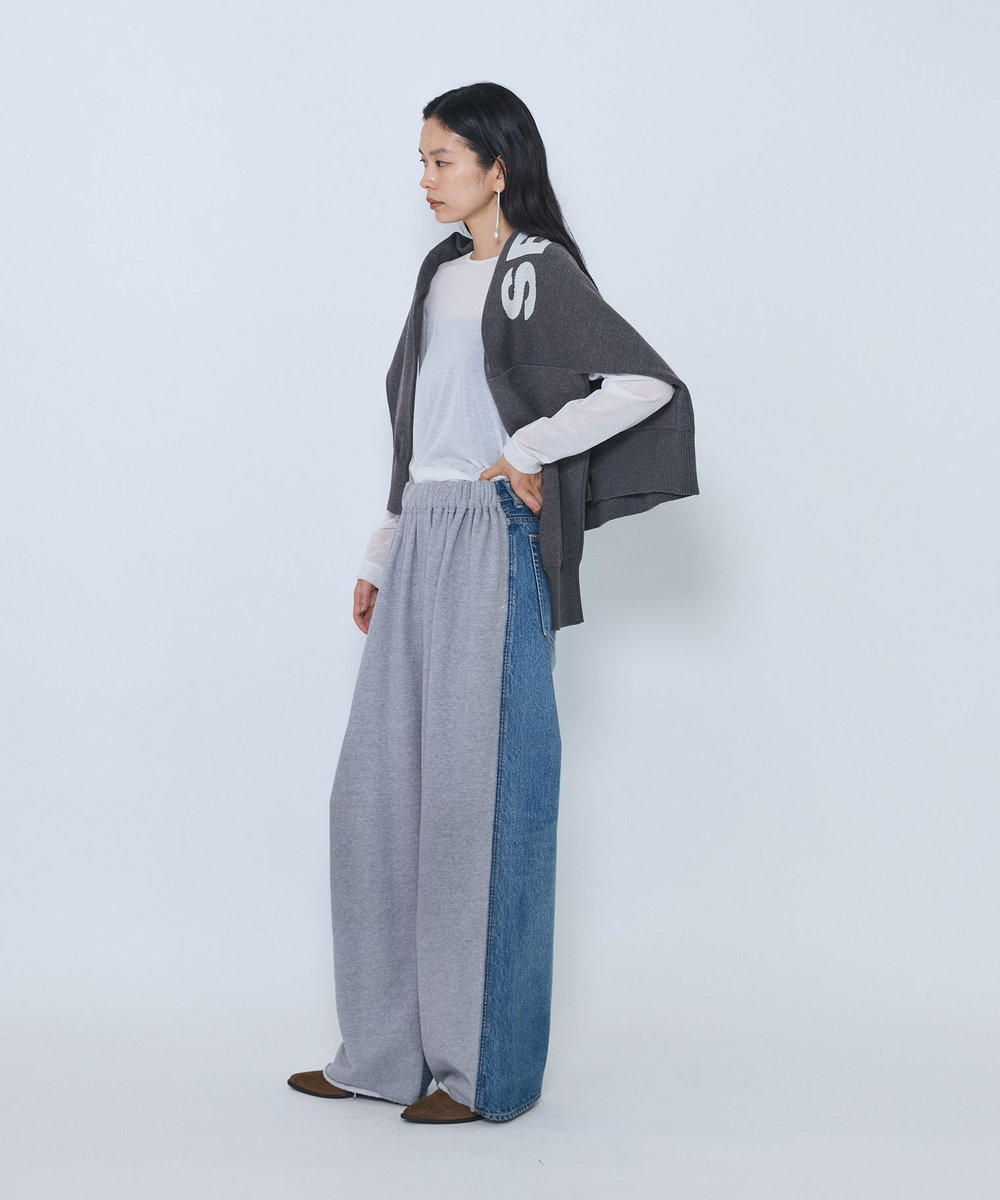 1er Arrondissement バックロゴカーディガン グレー