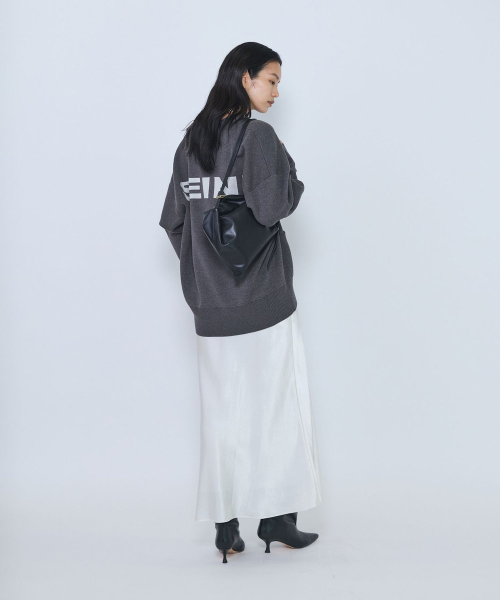 1er Arrondissement バックロゴカーディガン グレー