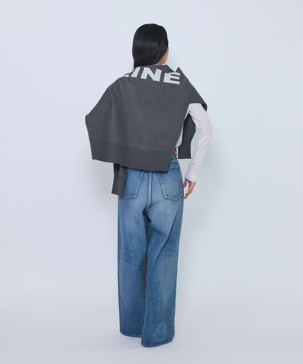 1er Arrondissement バックロゴカーディガン グレー