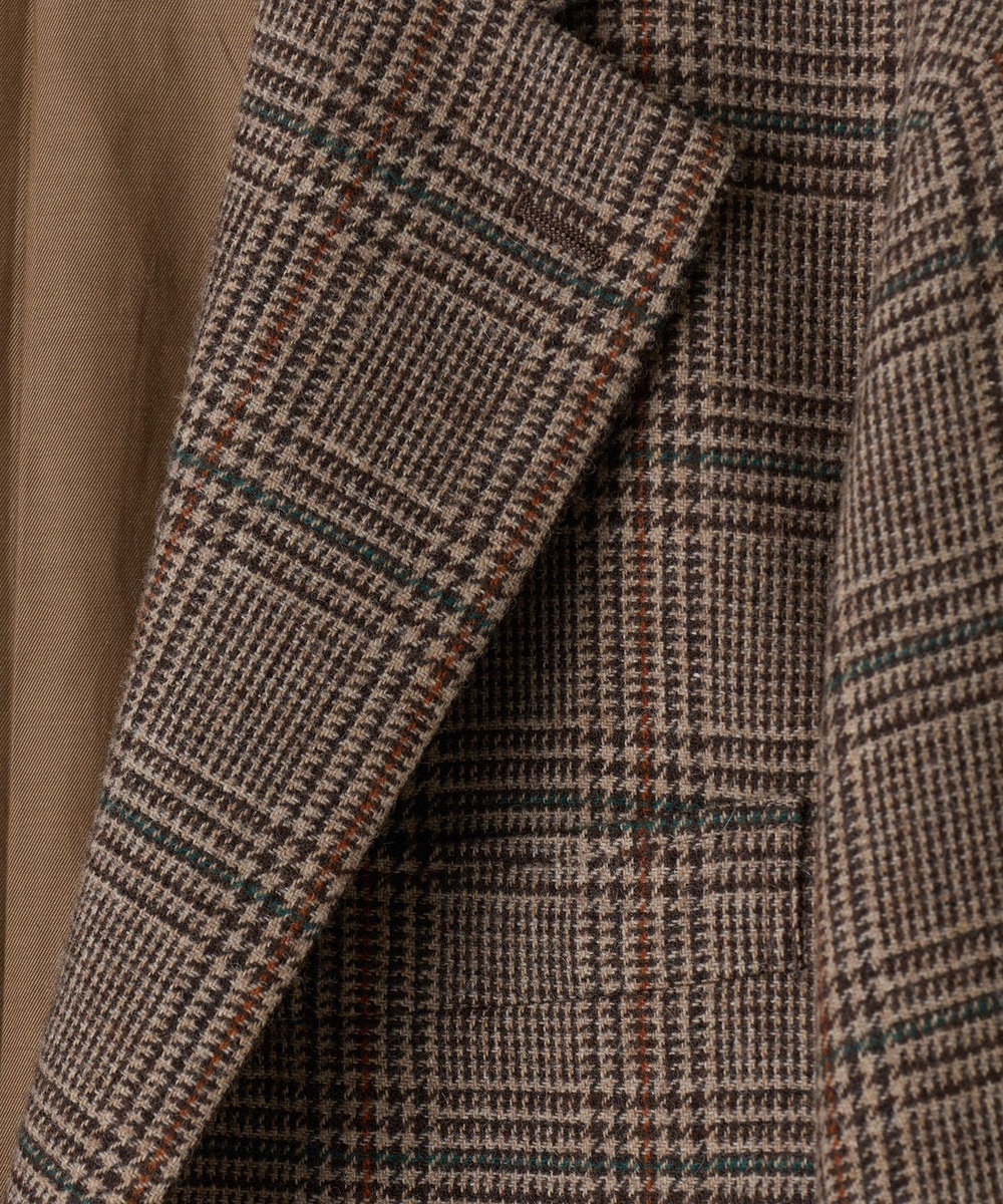 MEN'S BIGI 【BASED ON MEN'S BIGI HERITAGE】グレンチェック リラックス3Bジャケット ブラウン