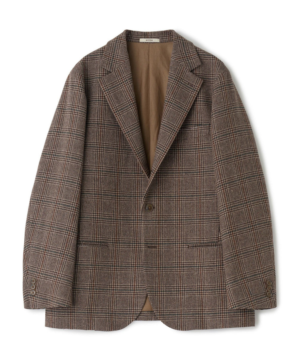MEN'S BIGI 【BASED ON MEN'S BIGI HERITAGE】グレンチェック リラックス3Bジャケット ブラウン