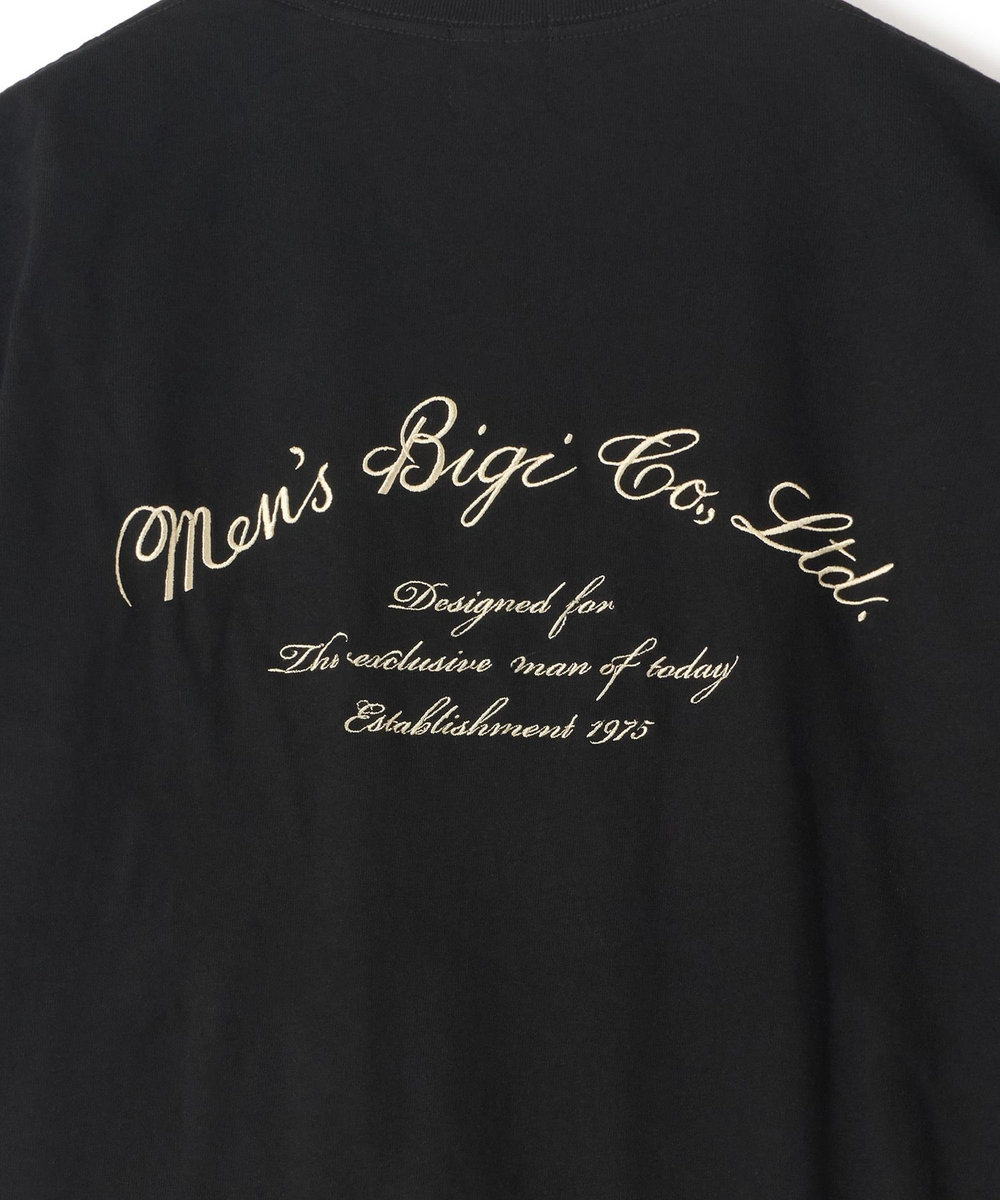 MEN'S BIGI 50th ANNIVERSARY TEE 刺繍ロゴ ブラック
