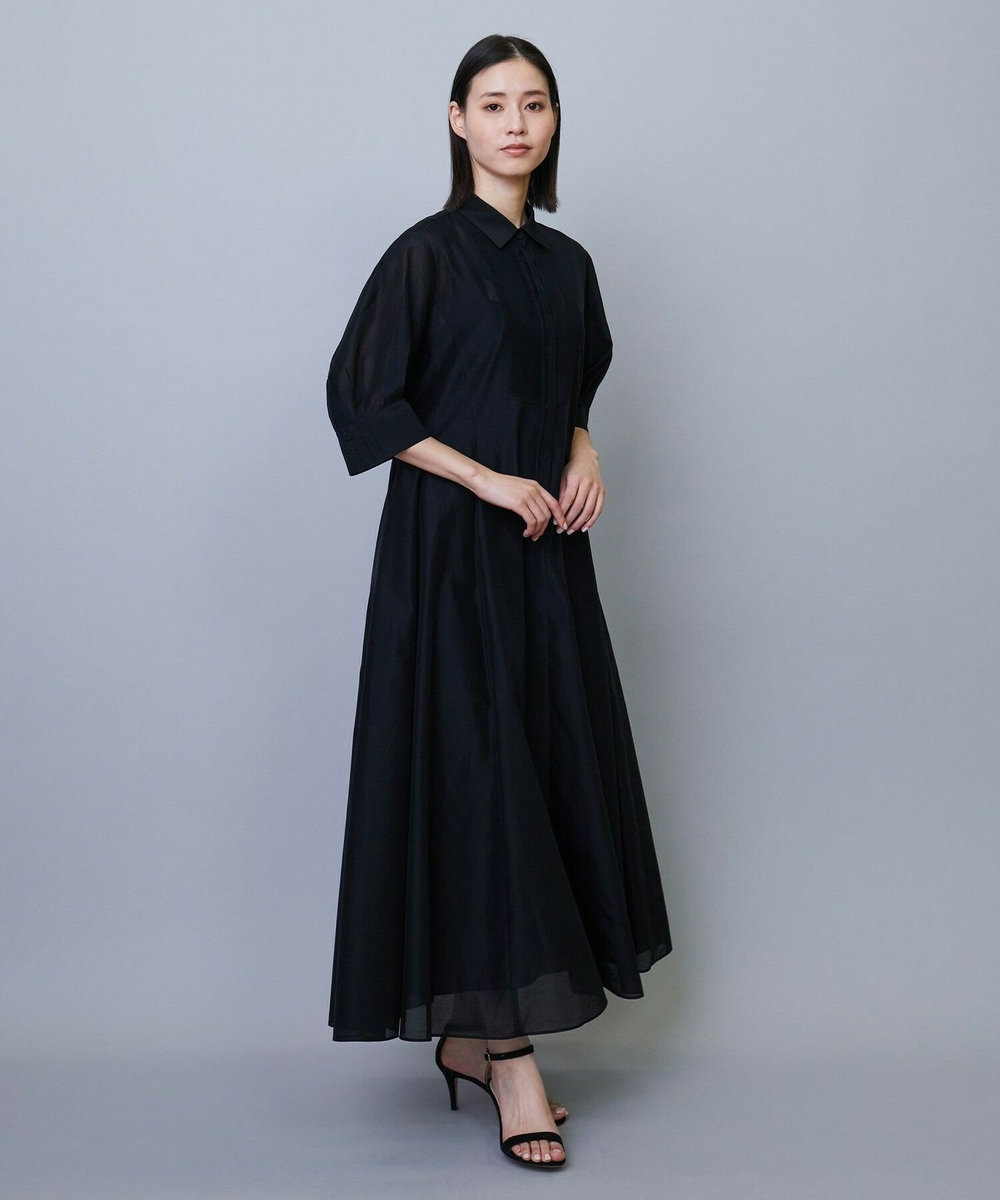 L'EQUIPE COUTURIER コットンシルクワンピース ブラック