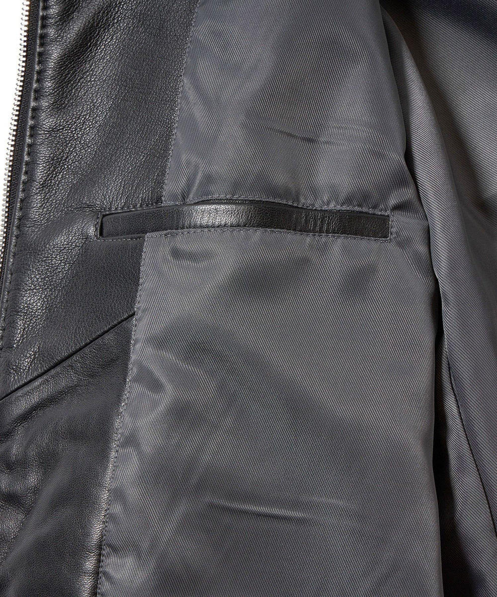 MEN'S BIGI クロームタンニングレザージャケット ブラック