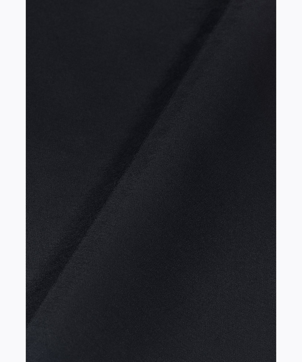 DÉPAREILLÉ WOOL VISCOSE SATIN GATHERED PANTS / ウールヴィスコースサテンギャザーパンツ ネイビー
