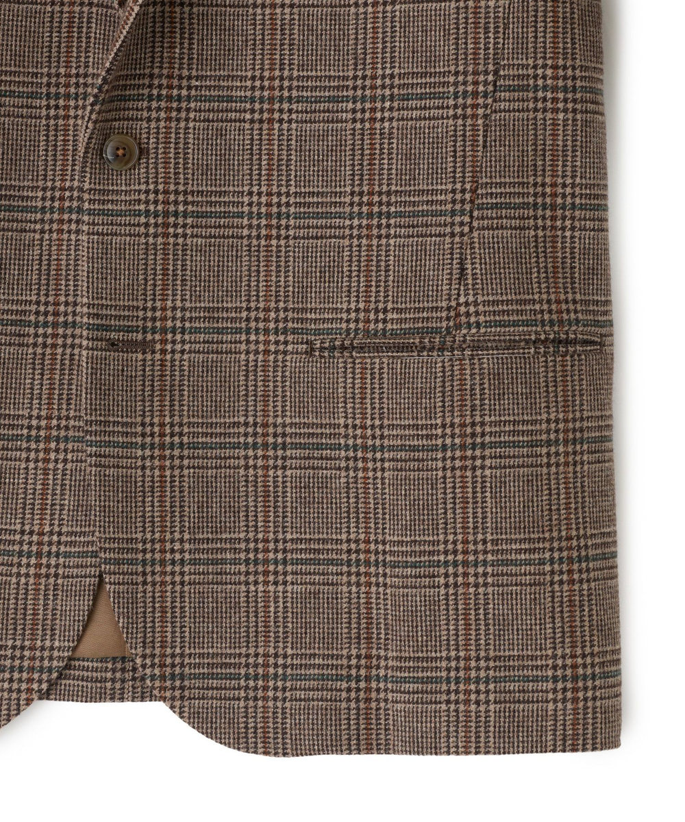 MEN'S BIGI 【BASED ON MEN'S BIGI HERITAGE】グレンチェック リラックス3Bジャケット ブラウン