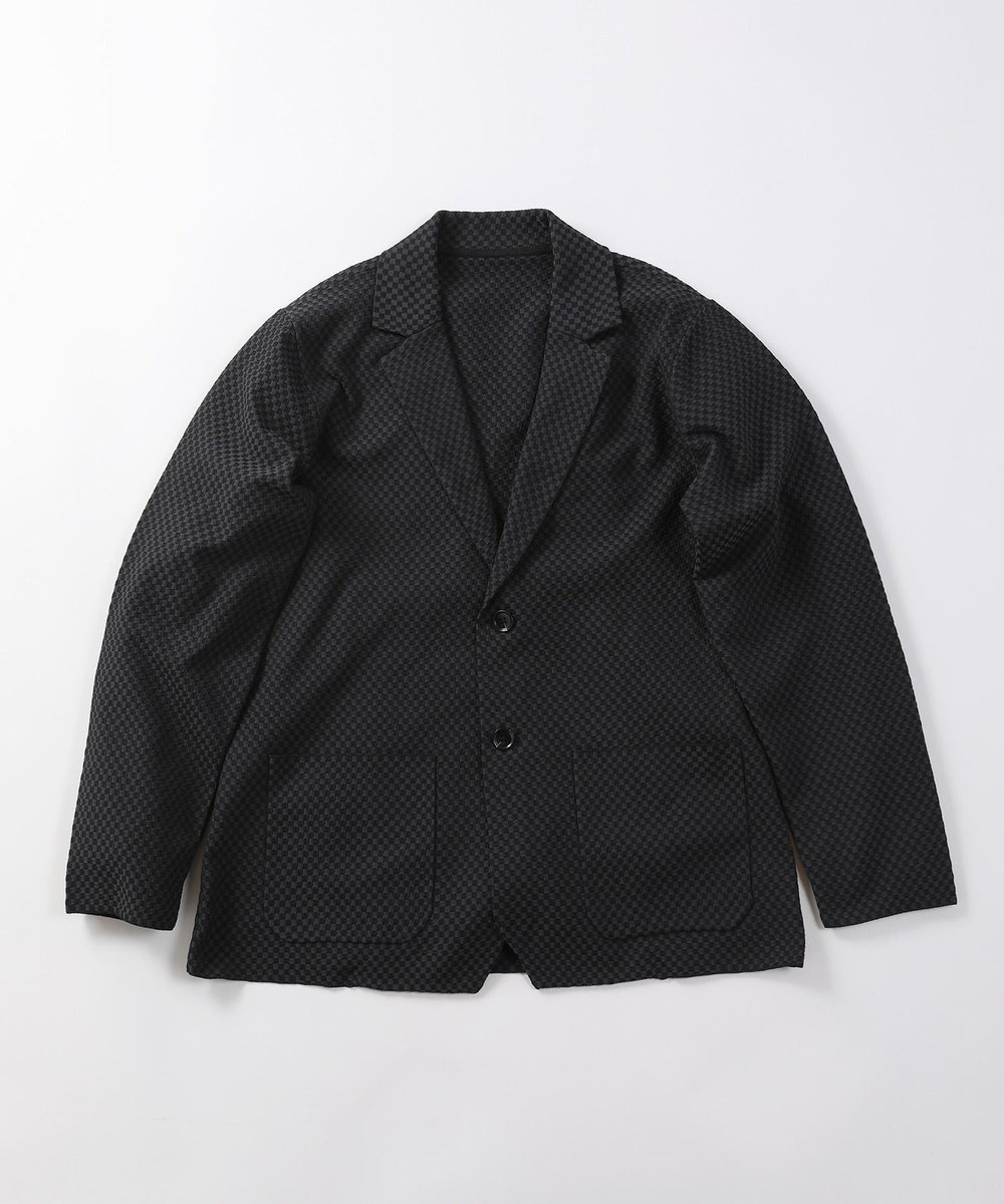 MEN'S BIGI ポリエステルエアリードッツテーラードジャケット ブラック