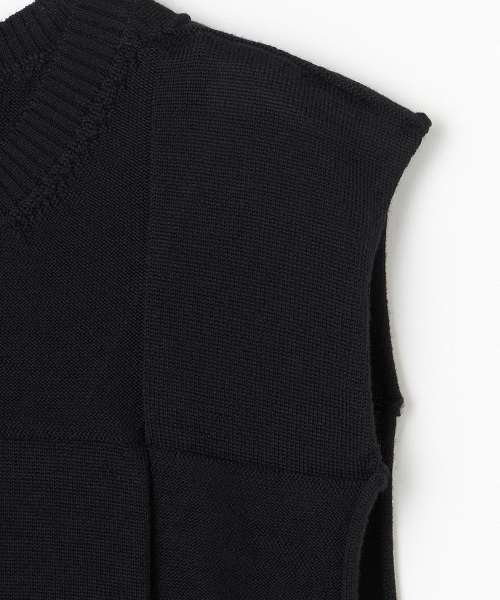 L'EQUIPE GREEN メリノウールニットベスト ブラック
