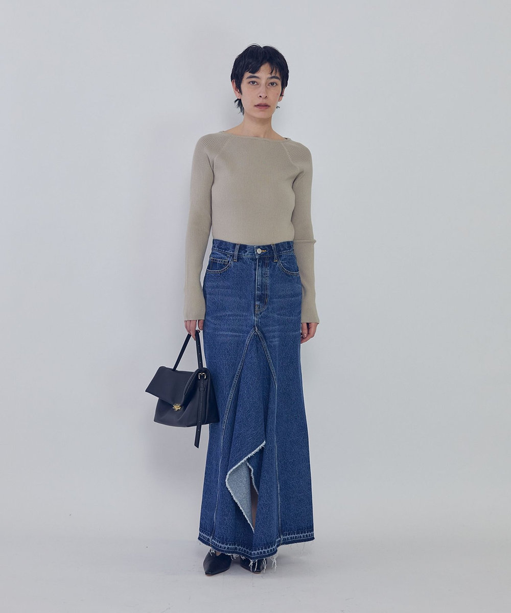 1er Arrondissement デニムスカート インディゴブルー