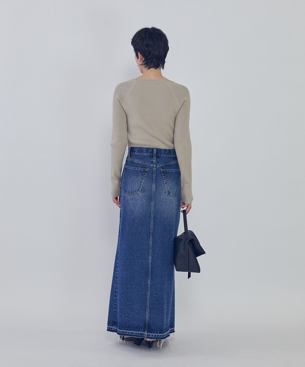 1er Arrondissement デニムスカート インディゴブルー