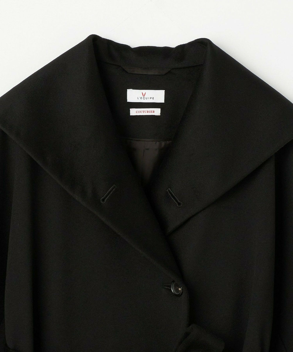 L'EQUIPE COUTURIER ピュアカシミヤロングコート ブラック