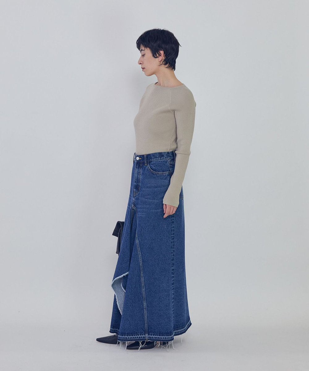 1er Arrondissement デニムスカート インディゴブルー