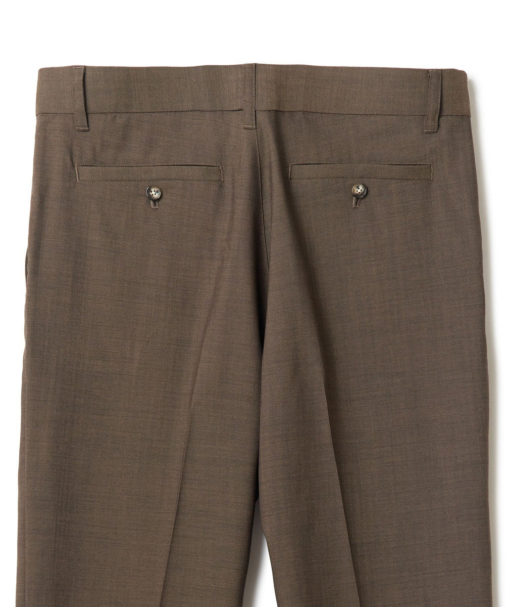 MEN'S BIGI 【MARLANE/マルラーネ】ウールシャンブレー リラックスフィットスラックス ブラウン
