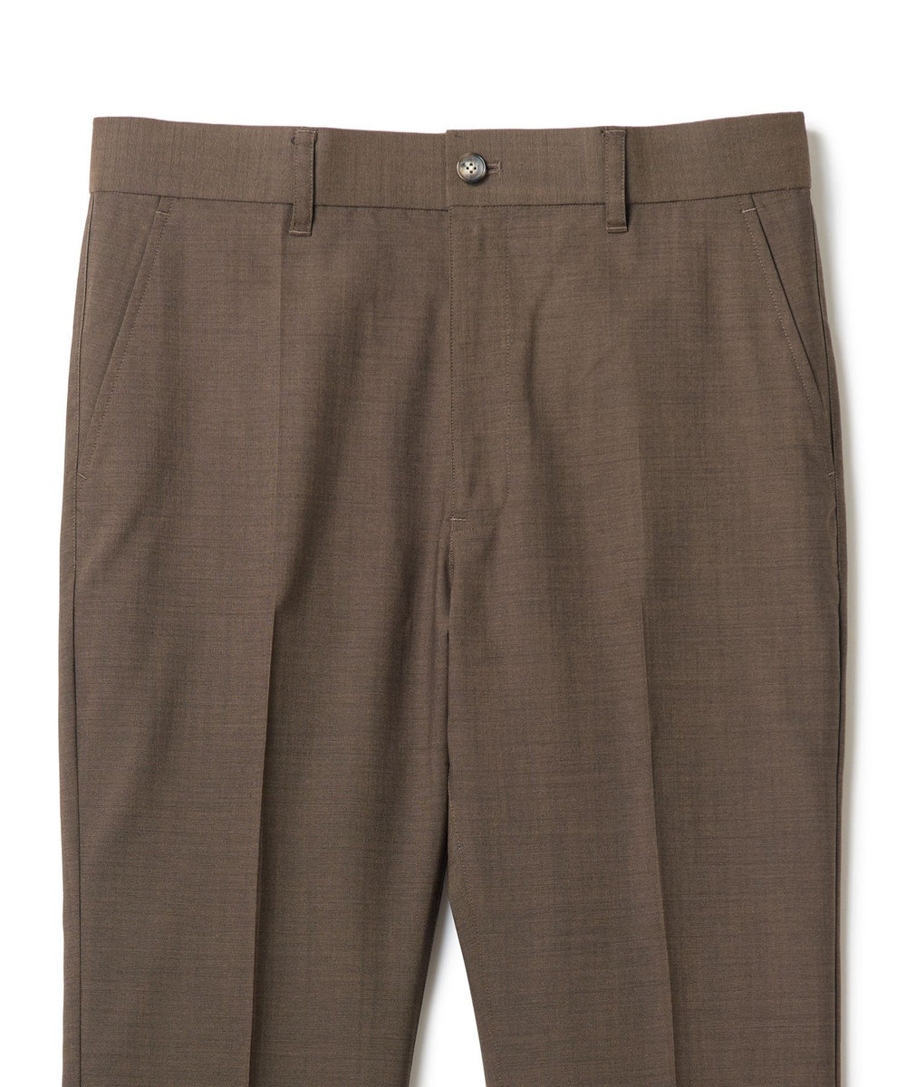 MEN'S BIGI 【MARLANE/マルラーネ】ウールシャンブレー リラックスフィットスラックス ブラウン