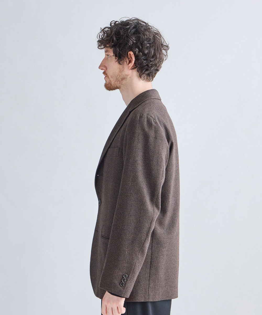 MEN'S BIGI 【BASED ON MEN'S BIGI HERITAGE】メランジ調 リラックス3Bジャケット ブラウン