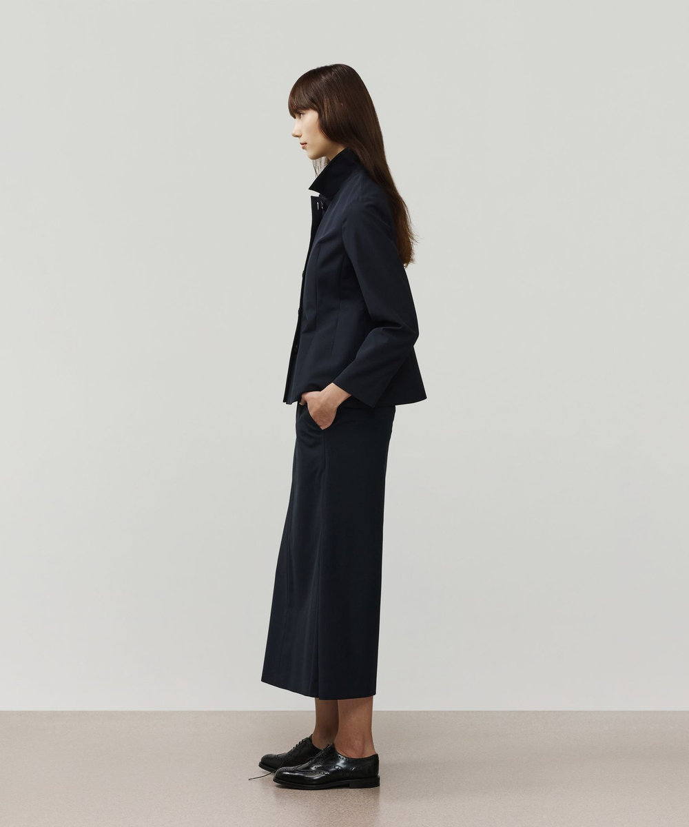DÉPAREILLÉ TROPICAL WOOL SKIRT / トロピカルウールスカート ネイビー