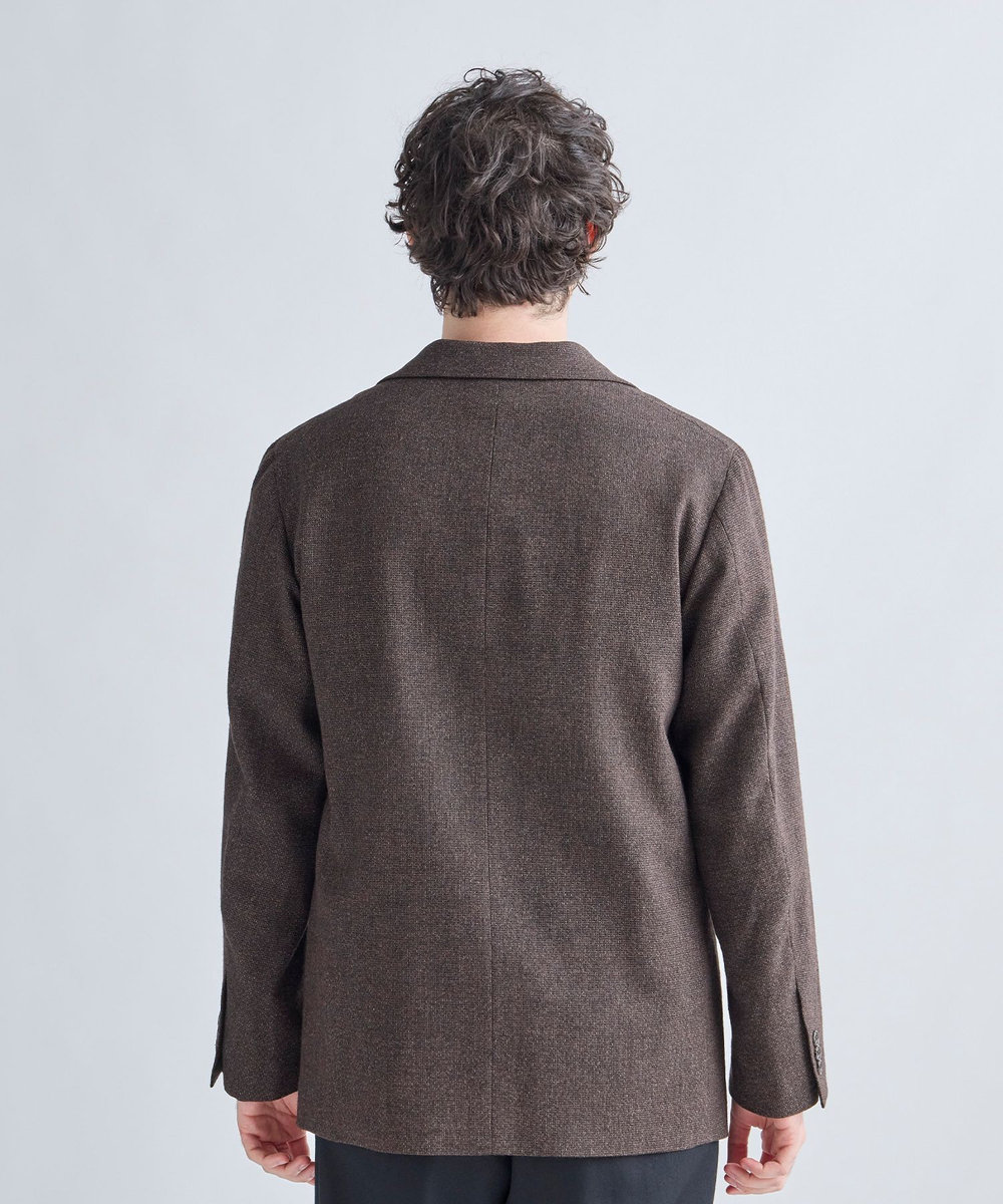 MEN'S BIGI 【BASED ON MEN'S BIGI HERITAGE】メランジ調 リラックス3Bジャケット ブラウン