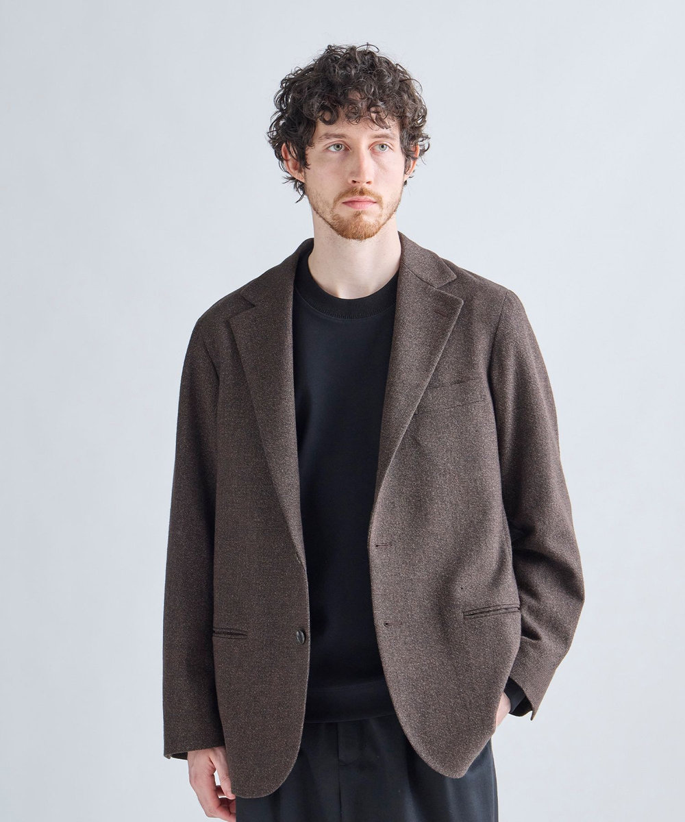 MEN'S BIGI 【BASED ON MEN'S BIGI HERITAGE】メランジ調 リラックス3Bジャケット ブラウン
