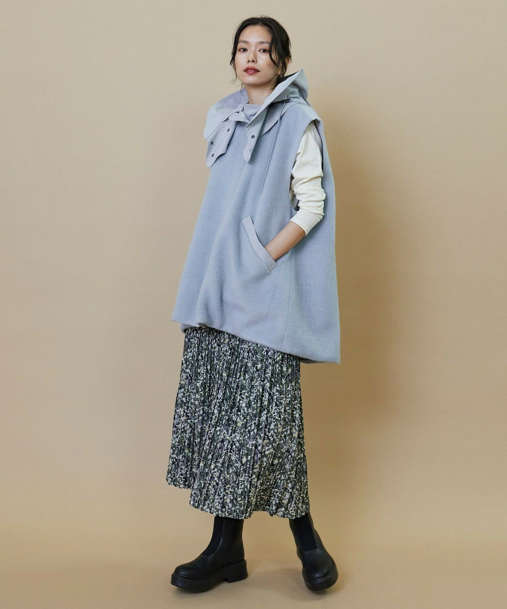 L'EQUIPE シャギージャージベスト サックスブルー