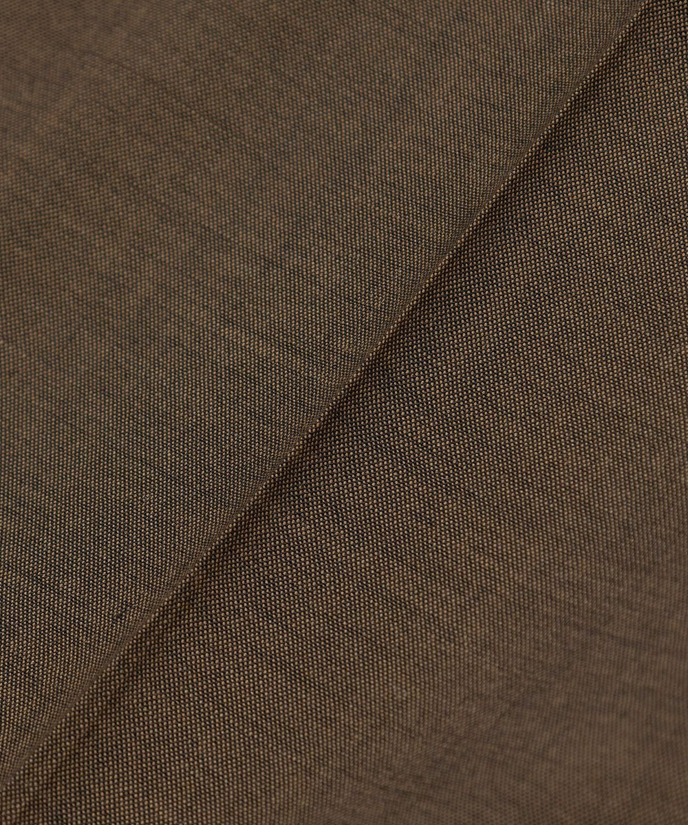 MEN'S BIGI 【MARLANE/マルラーネ】ウールシャンブレー リラックスフィットスラックス ブラウン