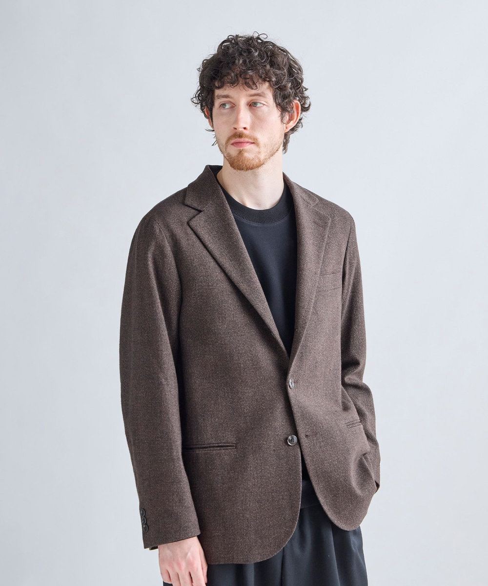 MEN'S BIGI 【BASED ON MEN'S BIGI HERITAGE】メランジ調 リラックス3Bジャケット ブラウン