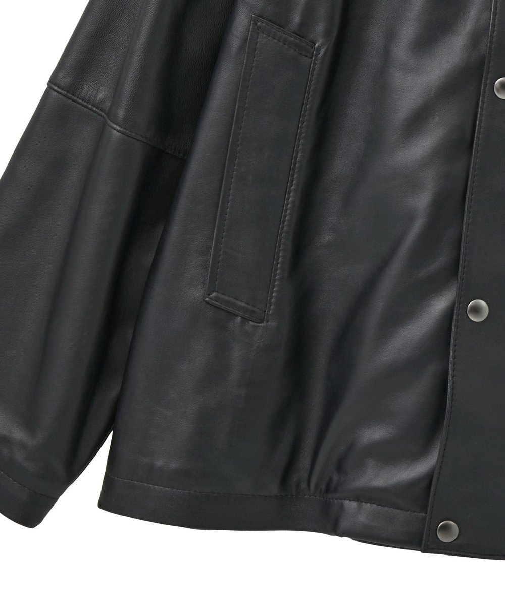 MEN'S BIGI シープレザーブルゾン ブラック