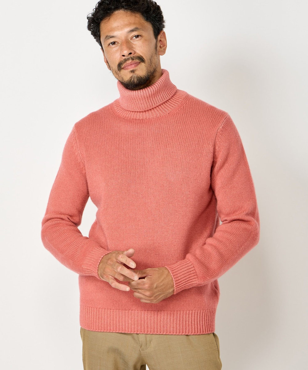 MEN'S BIGI 【FILIPPO DE LAURENTIIS】5Gタートルネックニット ピンク