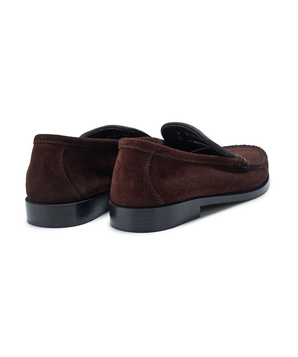 MEN'S BIGI 《G.H BASSコラボ》トラムステッチレザーローファー ブラウン