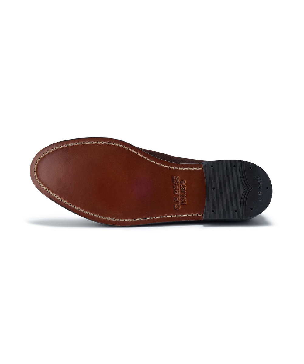 MEN'S BIGI 《G.H BASSコラボ》トラムステッチレザーローファー ブラウン