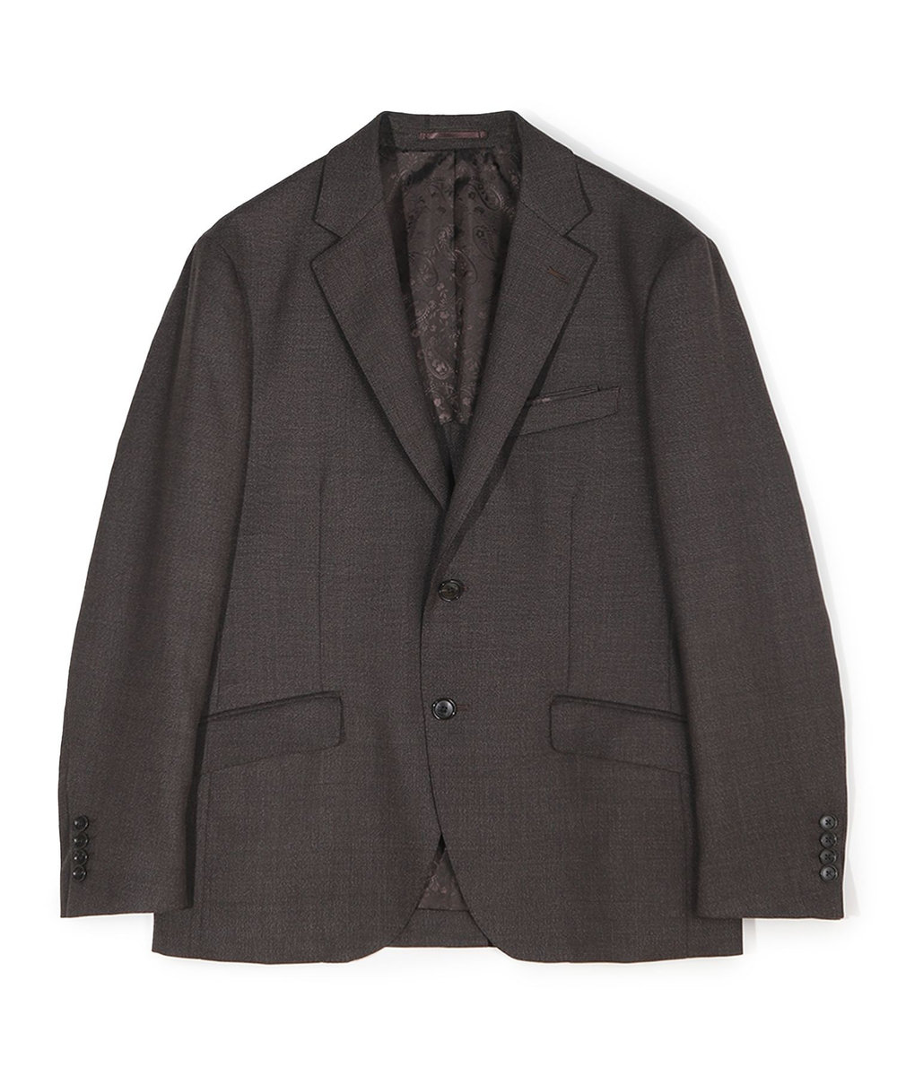 MEN'S BIGI ミックスヤーン/ホップサックテーラードジャケット ブラウン