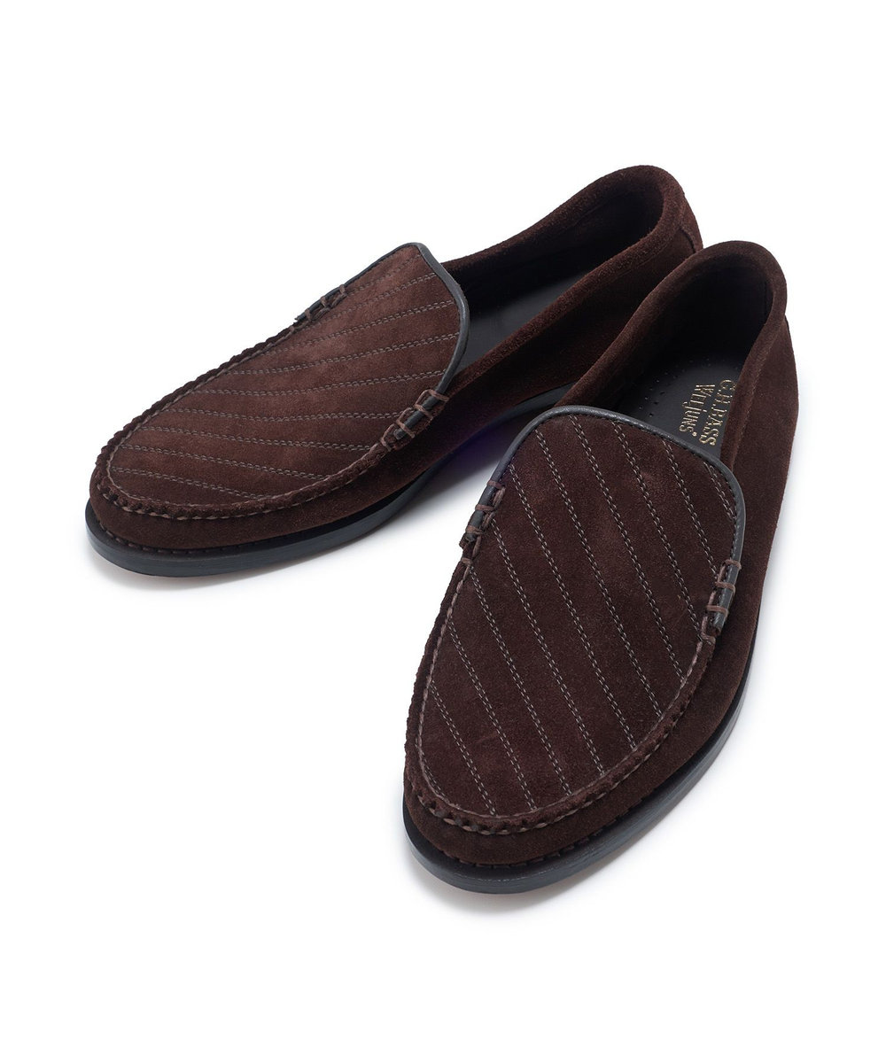 MEN'S BIGI 《G.H BASSコラボ》トラムステッチレザーローファー ブラウン