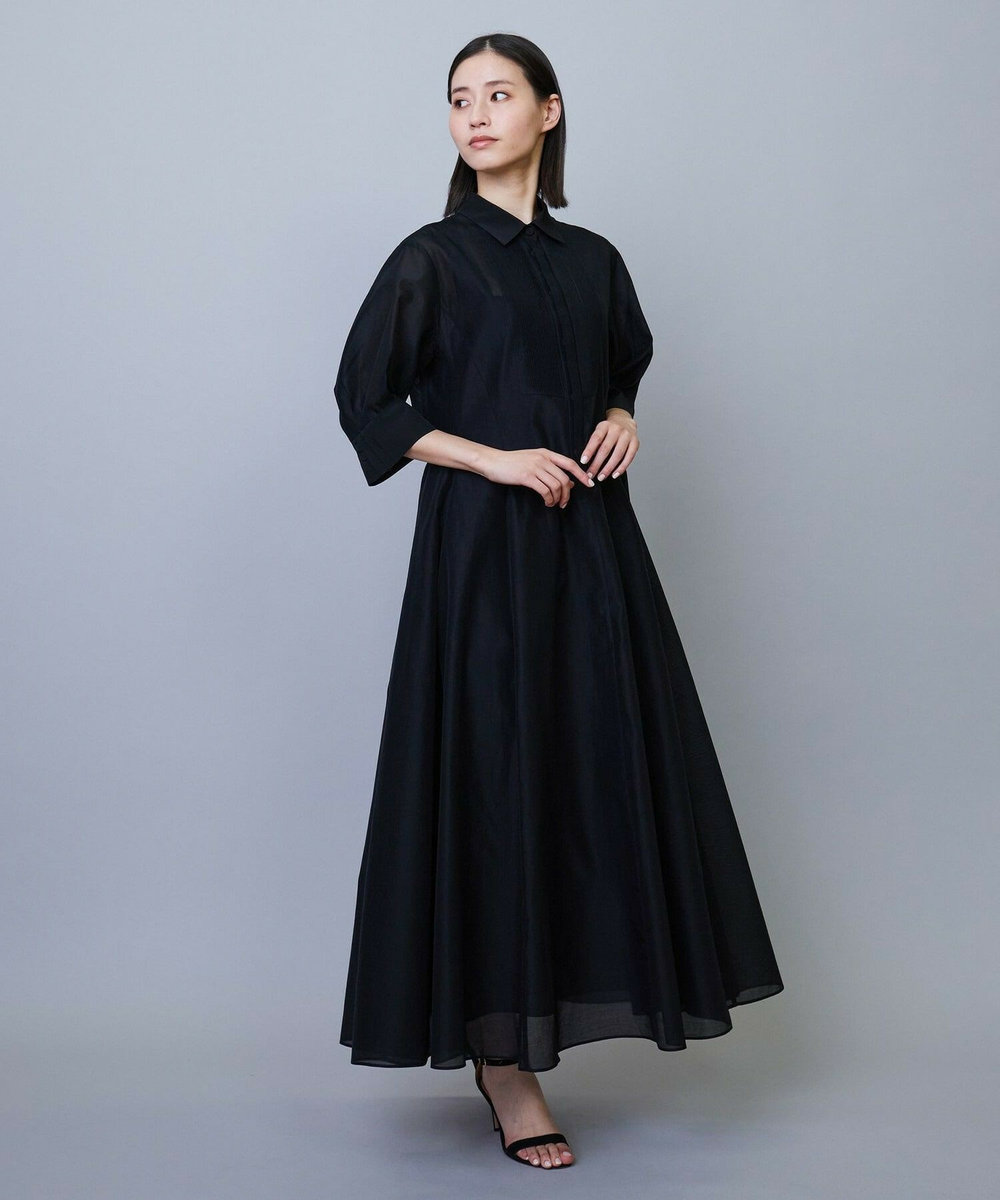 L'EQUIPE COUTURIER コットンシルクワンピース ブラック