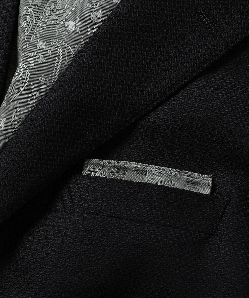 MEN'S BIGI ミックスヤーン/ホップサックテーラードジャケット ダークネイビー