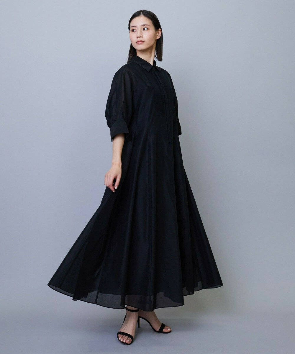 L'EQUIPE COUTURIER コットンシルクワンピース ブラック