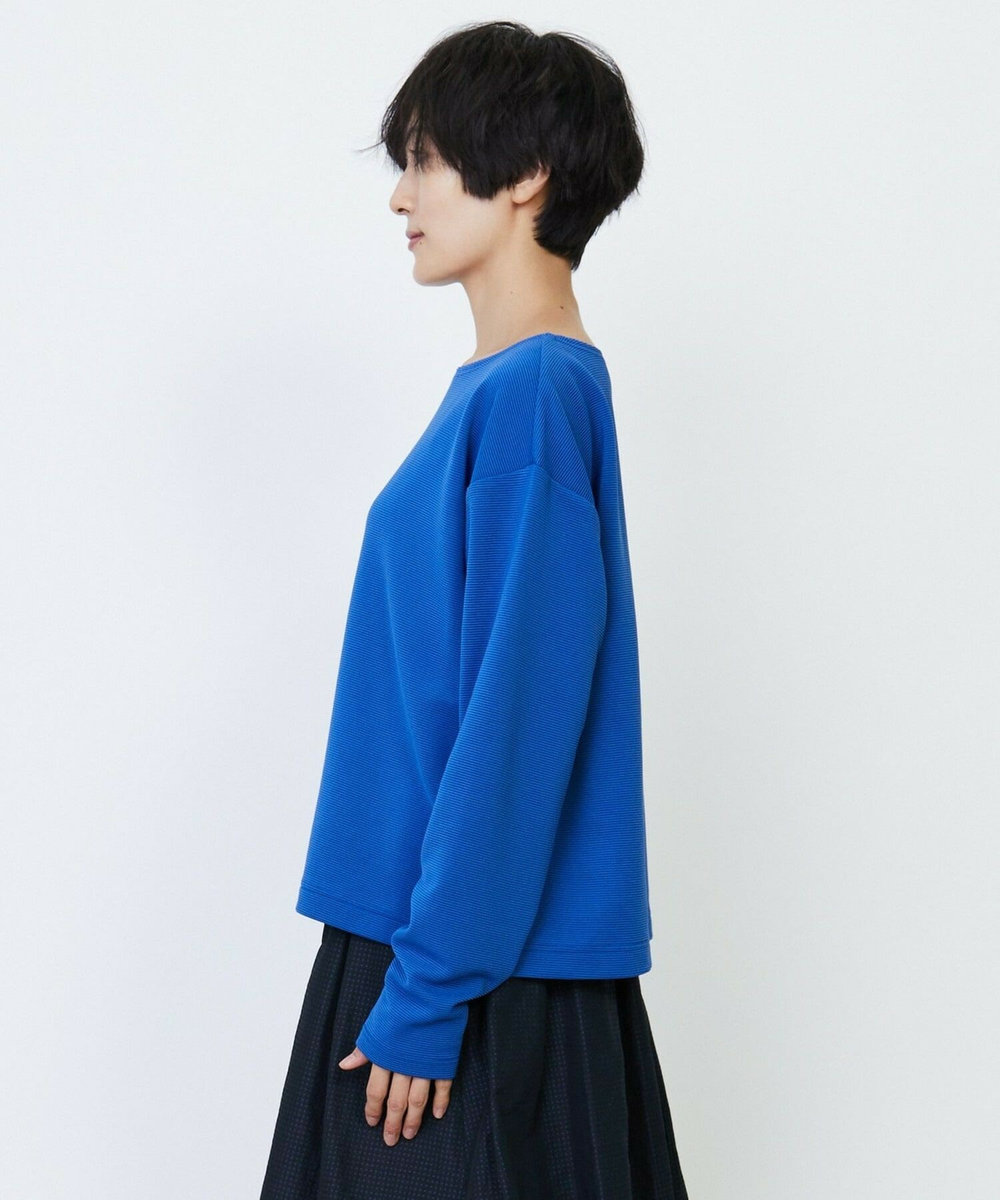 feerique Lサイズ（大きいサイズ） 【大きいサイズ】feerique ラッセルピケボートネックプルオーバー ブルー